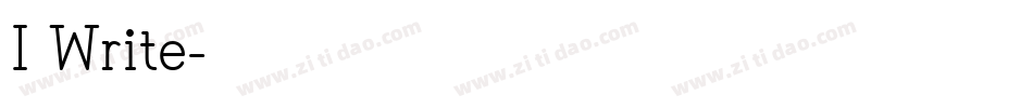 I Write字体转换